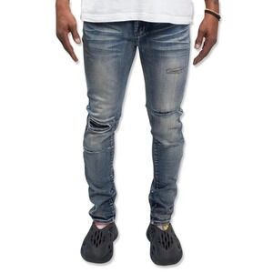 CDMG&Co Caliber Denim Decoy Super Skinny Distressed Jeans Vintage Blue 30 X 32